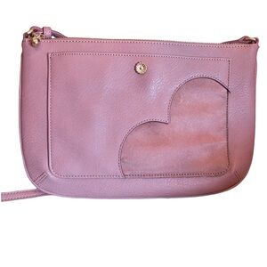 Lauren Conrad dusty rose colored crossbody bag.